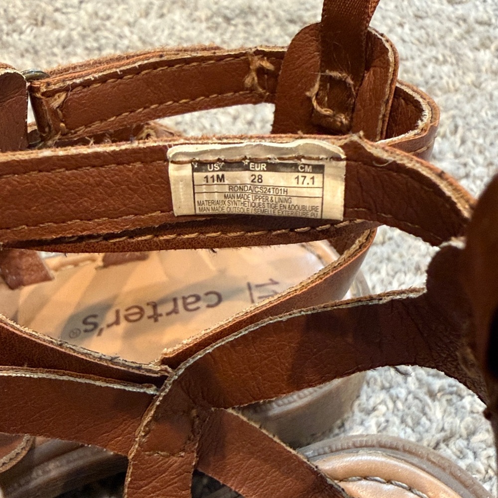 3/$10 ☀️ Carter's | Ronda Strappy Gladiator Sandals for Girls - Picture 4 of 10